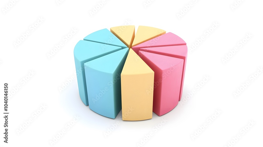 Poster A modern data cluster chart with overlapping segments, color-coded to show distinct areas of business growth, no background