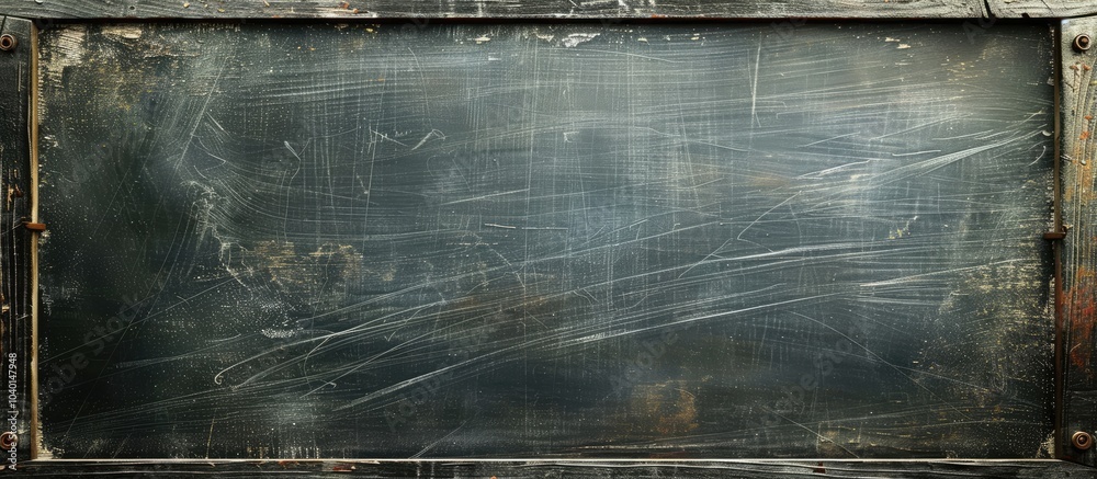 Poster vintage blackboard with an old textured surface serving as a mock up for an advertisement or menu fe