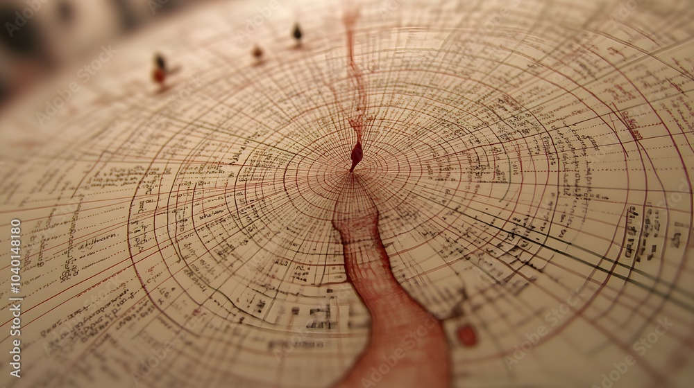 Leinwandbilder a detailed close-up of a decision tree model with intricate nodes, representing complex decision-mak