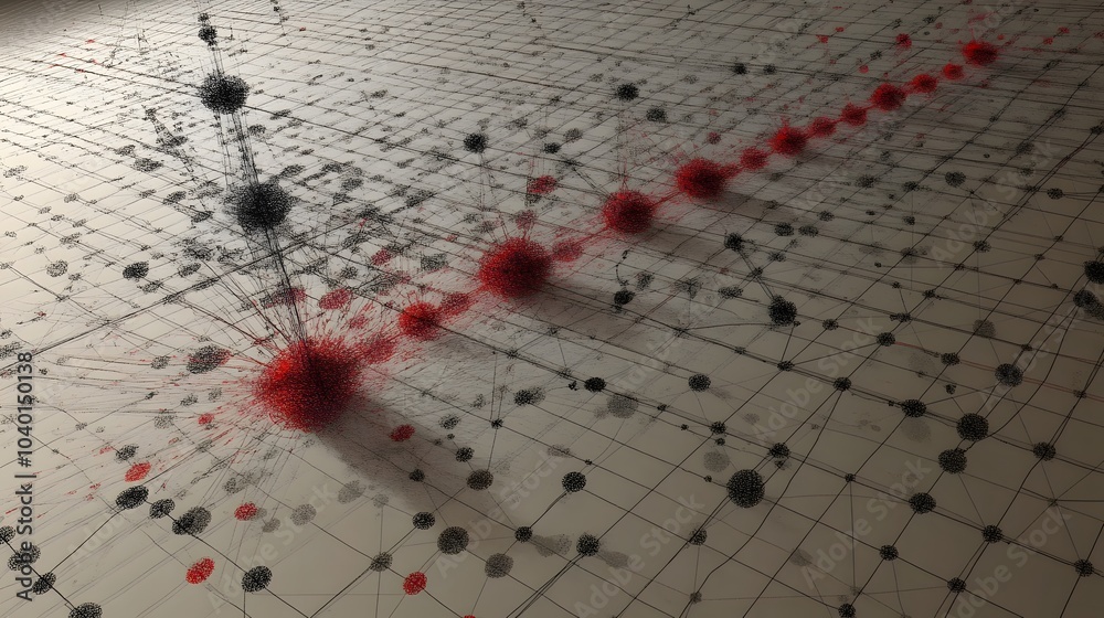 Aufkleber a modern k-means model with clear data points grouped around centroids, with the word 'k-mean' integ