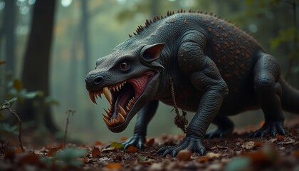 Obraz premium Fierce fantasy creature in the woods