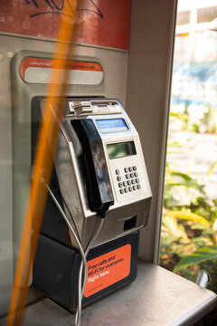 Pay phone booth on the Gold Coast