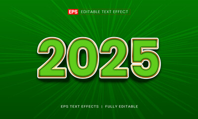 Happy New Year 2025 3d editable text effect