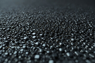 A field of black cubes creates an abstract background