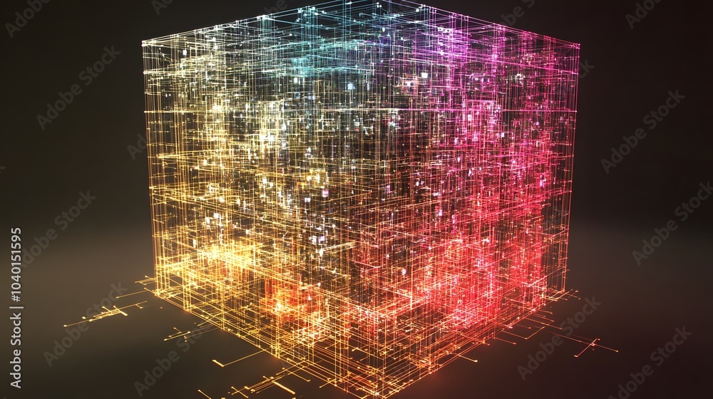 Poster a glowing 3d neural network diagram, with 'ml' prominently displayed at the center, no background