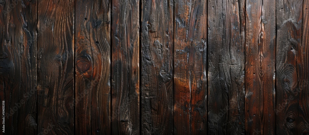 Canvas Prints Top view of an aged dark wooden surface with a textured brown background ideal for a copy space image