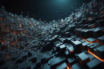 Obraz premium close-up view of a glowing, abstract background