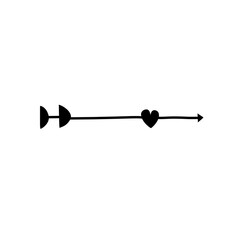 valentine heart arrow icon