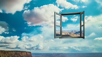 Fototapeta premium A Window to Alternate Realities: Discover New Opportunities in the Sky