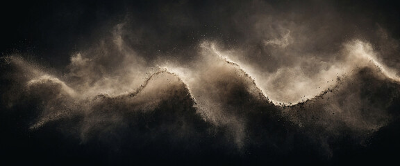 Abstract black background, banner