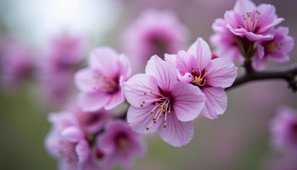  Blooming beauty  A closeup of delicate pink flowers