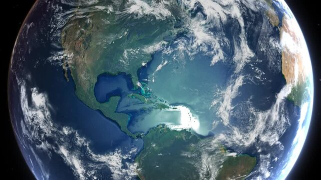 Zoom to Cities from Space United States Miami