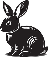 Black and white rabbit