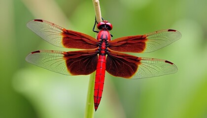  Vibrant dragonfly in natures embrace