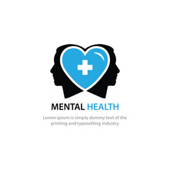 Obraz premium Mental health human head psychological help psychiatry concept therapy course cognitive development vector line icon