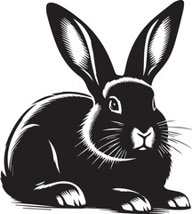 Black and white rabbit