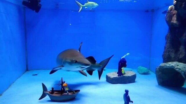 sharks in aquarium are very cool and beautiful
