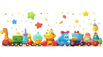 Obraz premium toys on white background