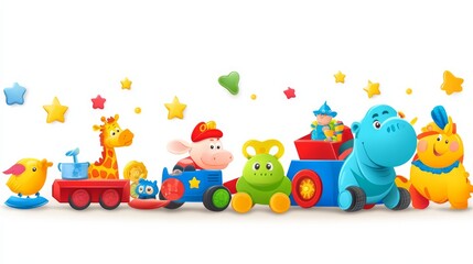 Obraz premium toys on white background