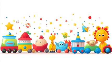 Obraz premium toys on white background