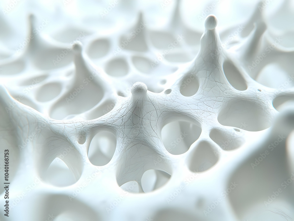 Canvas Prints Flat Neuroplasticity Clay Neurons Macro Shot of White Clay Structures Transforming into Neuron Shapes Illustrating Brain Adaptability Isolated on White Background for Brain Health Content