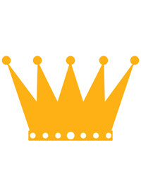 Crown clip art design on plain white transparent isolated background for card, shirt, hoodie, sweatshirt, apparel, card, tag, mug, icon, poster or badge