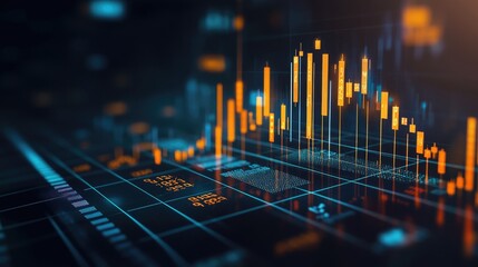 Business performance background with a rising stock chart, economic data, and financial trends, clean and professional, [stock chart, business], [business performance] 