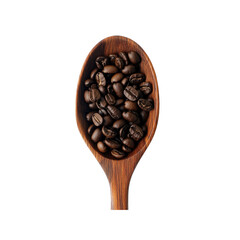 Obraz premium Coffee Beans in Wooden Spoon