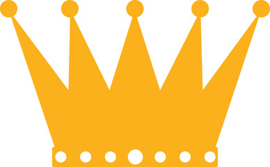 Crown clip art design on plain white transparent isolated background for card, shirt, hoodie, sweatshirt, apparel, card, tag, mug, icon, poster or badge
