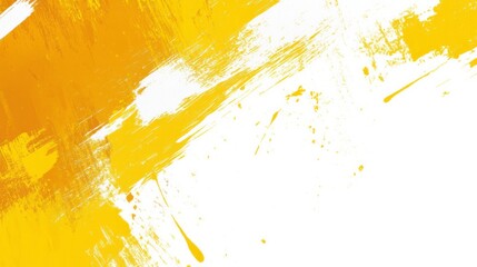 Yellow and white background with brush strokes, vector illustration,