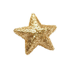 Gold Glitter Star Decoration