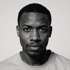 Obraz premium Black African American Man portraying depression concept with a melancholic demeanor