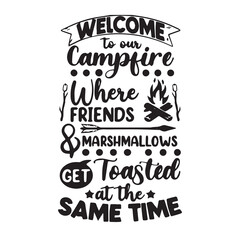 welcome to ruo campfire background inspirational positive quotes, motivational, typography, lettering design