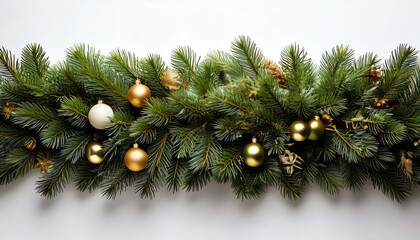 decorated Christmas garlands as a frame and plenty of space for text, Christmas card, Christmas poster, poster for Christmas concert