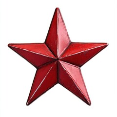 Obraz premium Red star isolated over plain background