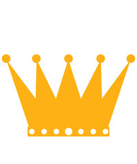 Crown clip art design on plain white transparent isolated background for card, shirt, hoodie, sweatshirt, apparel, card, tag, mug, icon, poster or badge