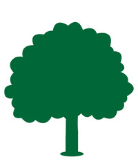 Tree clip art design on plain white transparent isolated background for card, shirt, hoodie, sweatshirt, apparel, tag, mug, icon, poster or badge