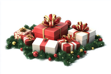 Obraz premium Christmas 3d elements isolated