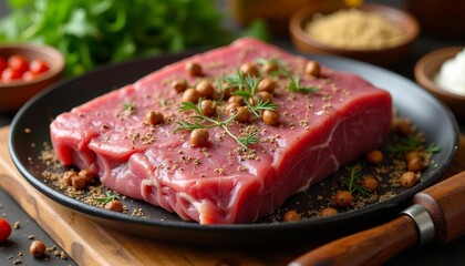  Deliciously prepared steak ready to be savored