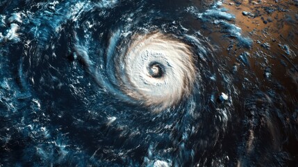 Satellite view of a tropical cyclone