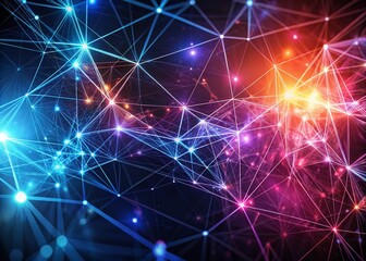 Obraz premium Plexus Network: Futuristic Esports Background for Technology Trailers and Cinematic Openers