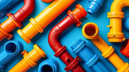 Variety of PVC pipes and fittings, demonstrating essential components for efficient plumbing and water management systems 