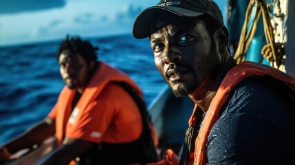 Fototapeta premium Marine researchers in Africa and Latin America exploring the depths of the ocean abyssal plains, uncovering unknown species and geological secrets