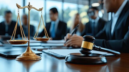 Lawyer Meeting on Disability Claims in Large Room