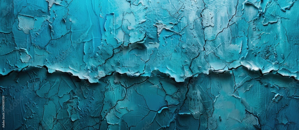 Poster abstract cyan stucco wall backdrop with a rough texture suitable for design with white areas for add