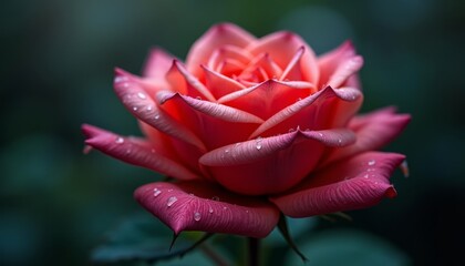  Freshly bloomed rose dewy and vibrant