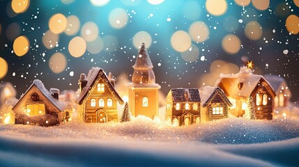 Fototapeta premium Christmas decorations with beautiful bokeh background