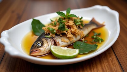  Deliciously prepared fish dish ready to be savored