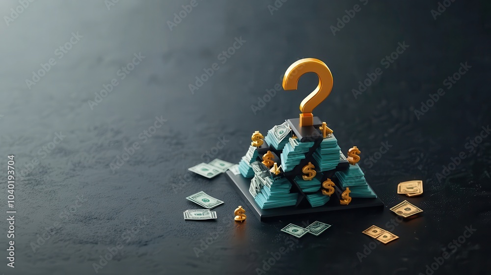 Poster Exploring the uncertainty of wealth a creative interpretation of money and value