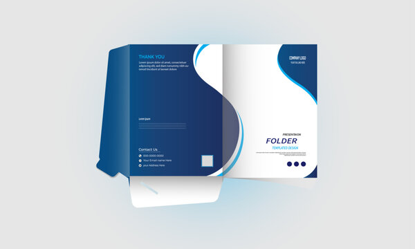 File folder design template, vector file folder design template,  Presentaion file folder design template